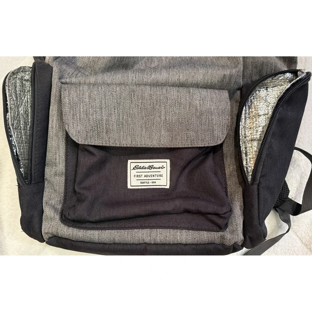 Eddie Bauer First Adventure Places & Spaces Legend Backpack Grey Diaper Bag READ